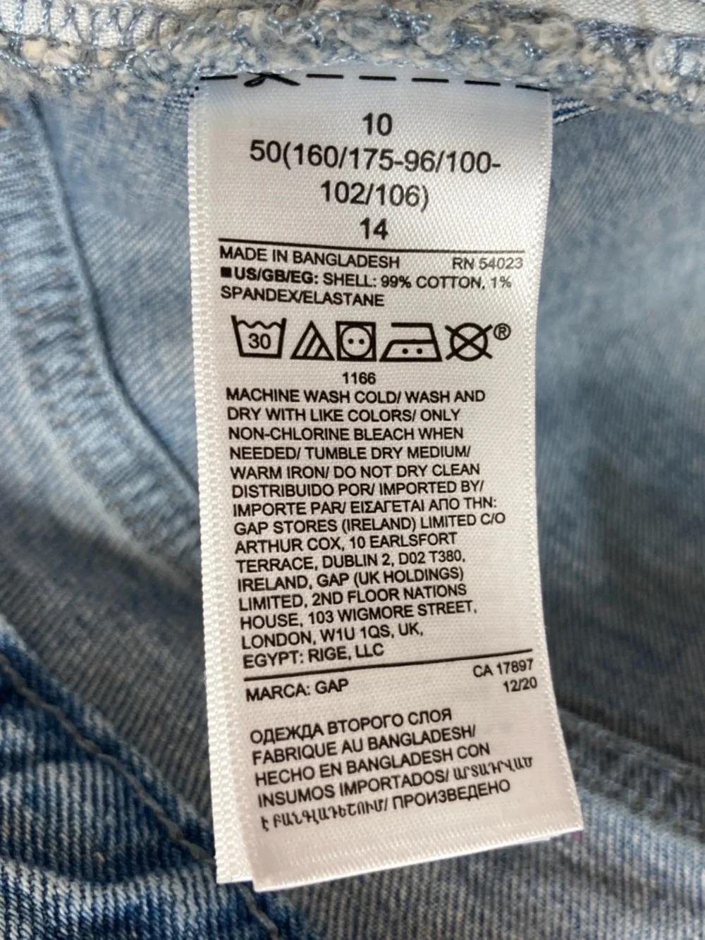 GAP Women's Light Wash High Rise Distressed Mini Denim Skirt 10 Coastal Cowgirl